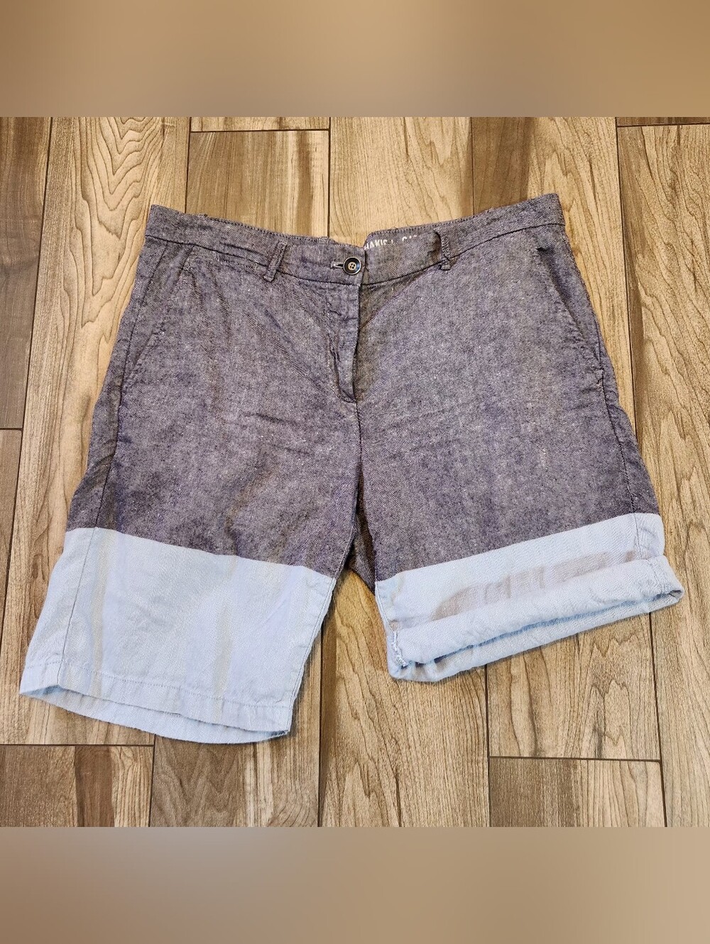 Boyfriend Roll-up Color Block Shorts